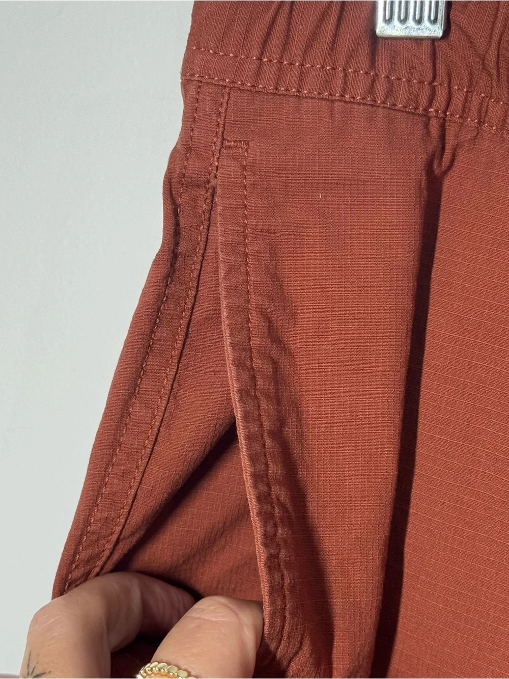 Vuori Ripstop Climber Pants Men L 34/32 Clay Red Zip Pocket Outdoor Hiking